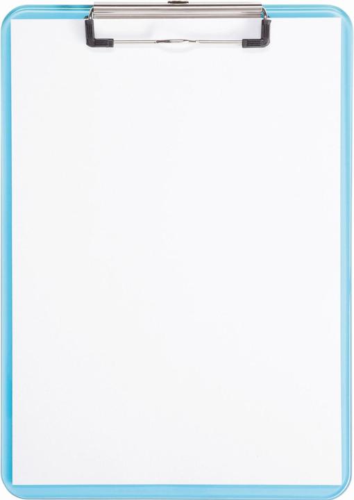 Image du produit Maul Planchette à pince fluo, DIN A4, bleu transparent en plastique, pince plate nickelée (22.60 x 31.80 cm)