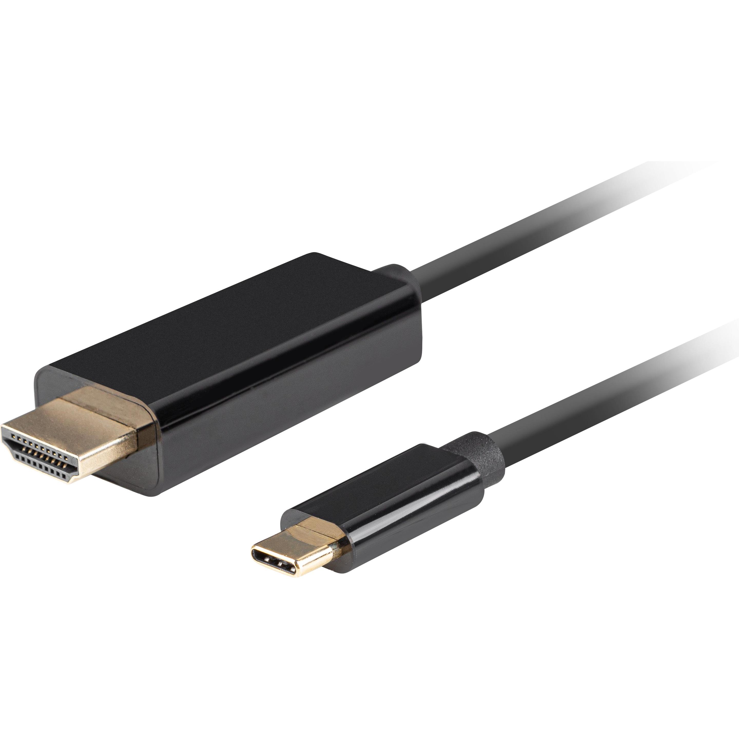 Lanberg CA-CMHD-10CU-0030-BK video cable adapter USB Type-C HDMI (3 m, HDMI), Video Kabel