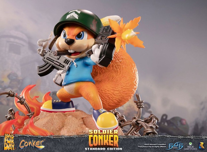 Actual product image First 4 Figures ST Conker's Bad Fur Day : Soldier Conker 33cm