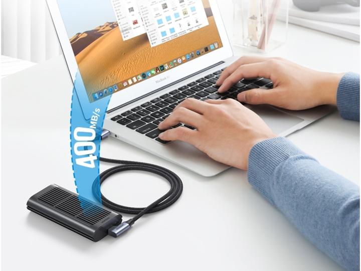 Image du produit Ugreen Angle cable USB to USB-C US385, 3A, 1m (black) (1 m, USB 3.1, 15 W)