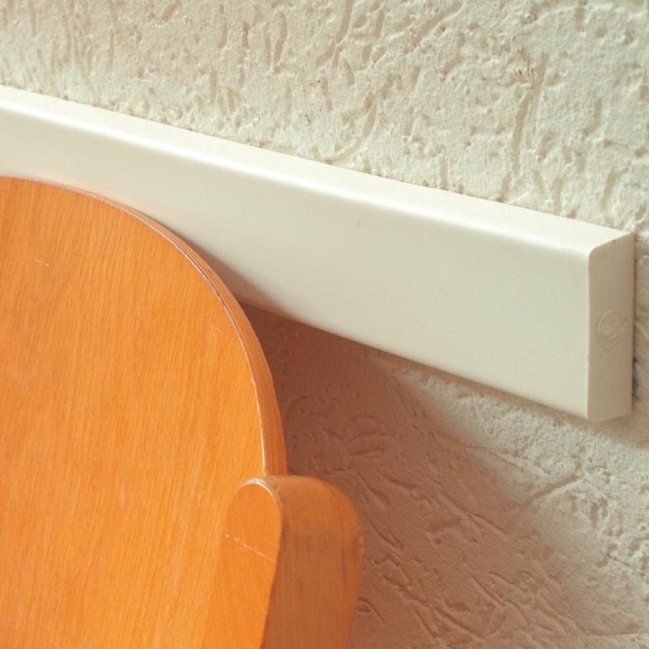 Produktbild Moravia MORION Wand-Schrammschutz in weiss Länge 2060 mm, Höhe 150 mm, Stärke 10 mm