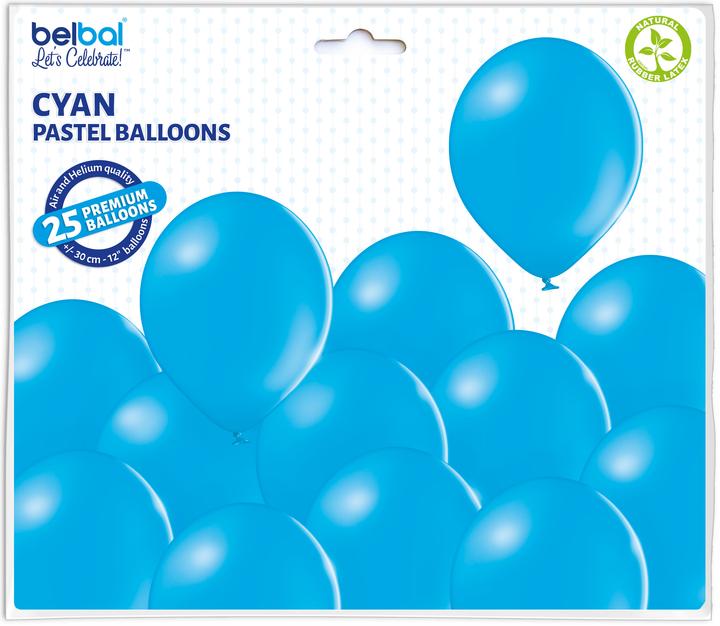 Produktbild Belbal Öko-Ballons Cyan Blau 25 Stück (25 x)