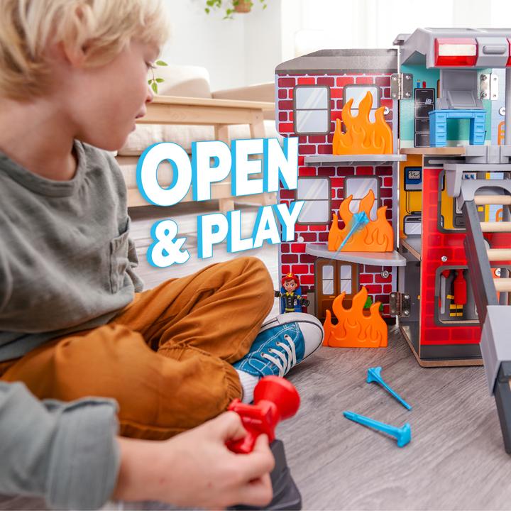 Produktbild KidKraft 2-in-1-Spielset Transformierendes Feuerwehrauto