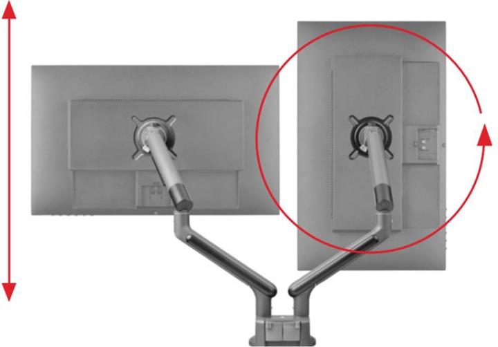 Actual product image One for All Monitor mount design dual black (Dining table, 35")