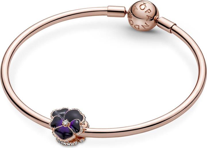 Image du produit Pandora Charm violet fleur de pensée (Émail)