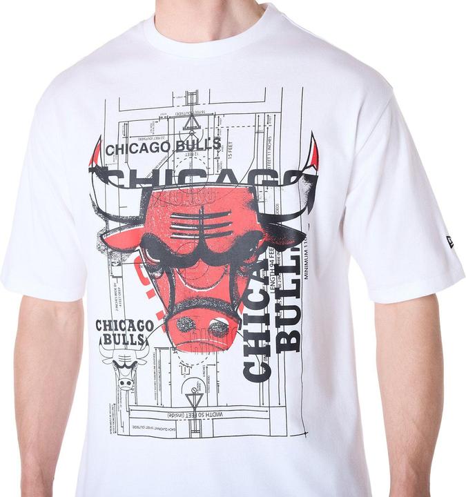 Produktbild New Era NBA Shirt - GRAPHIC Chicago Bulls weiss - L (L)