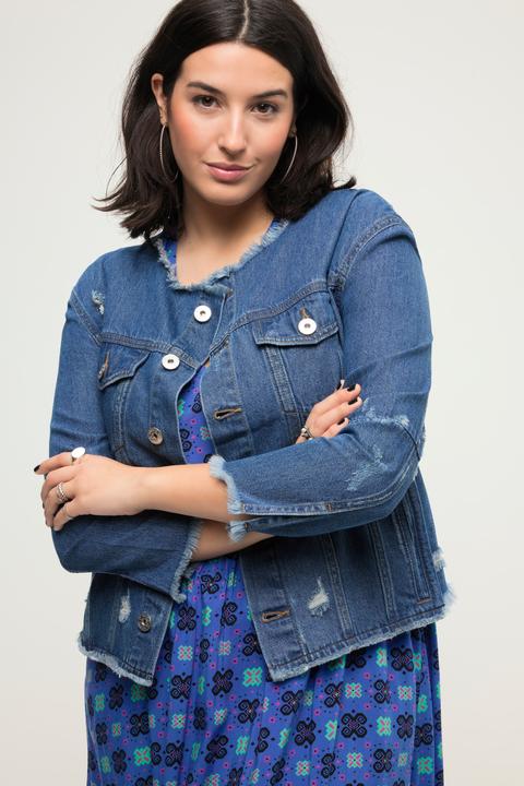 Actual product image Studio Untold Distressed Denim Jacket (50, 52)