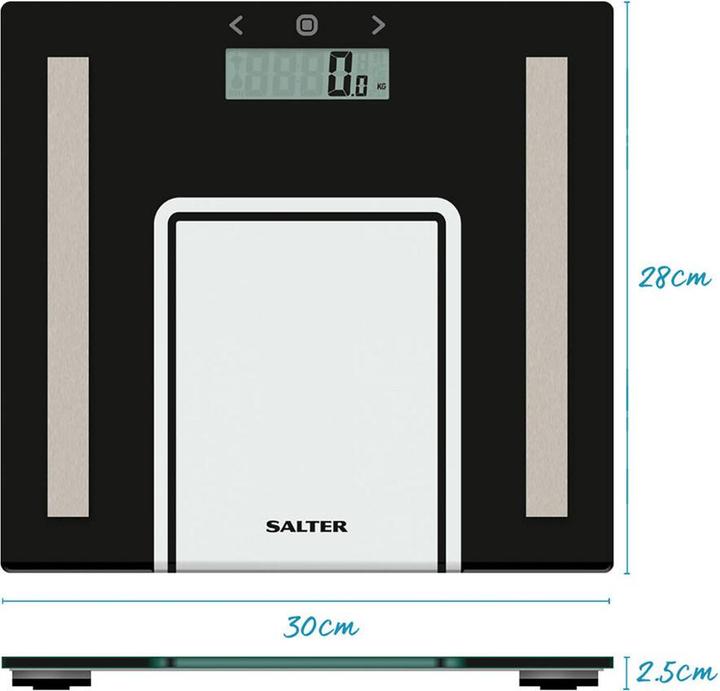 Actual product image Salter 9128 BK3R Electronic Body Analyser Scale - Juodas (180 kg)