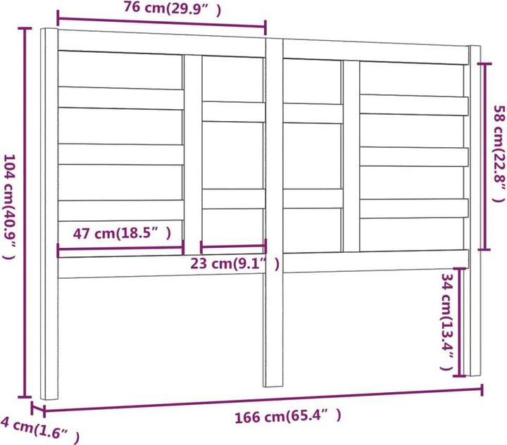 Actual product image vidaXL Edan (166 x 4 x 104 cm)