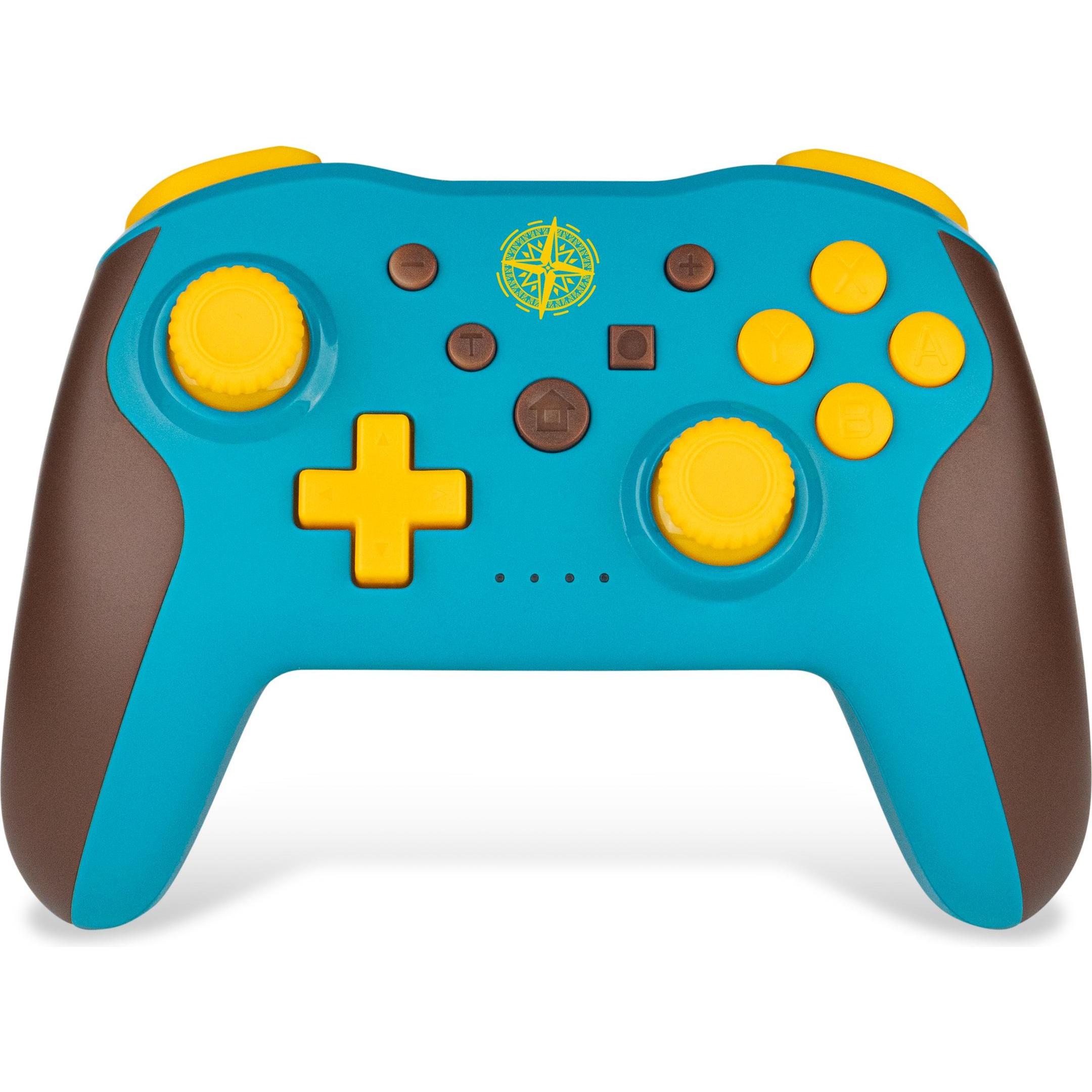 Steelplay Adventure Wireless Controller (Switch OLED, Switch Lite, Switch), Gaming Controller, Türkis, Braun, Gelb