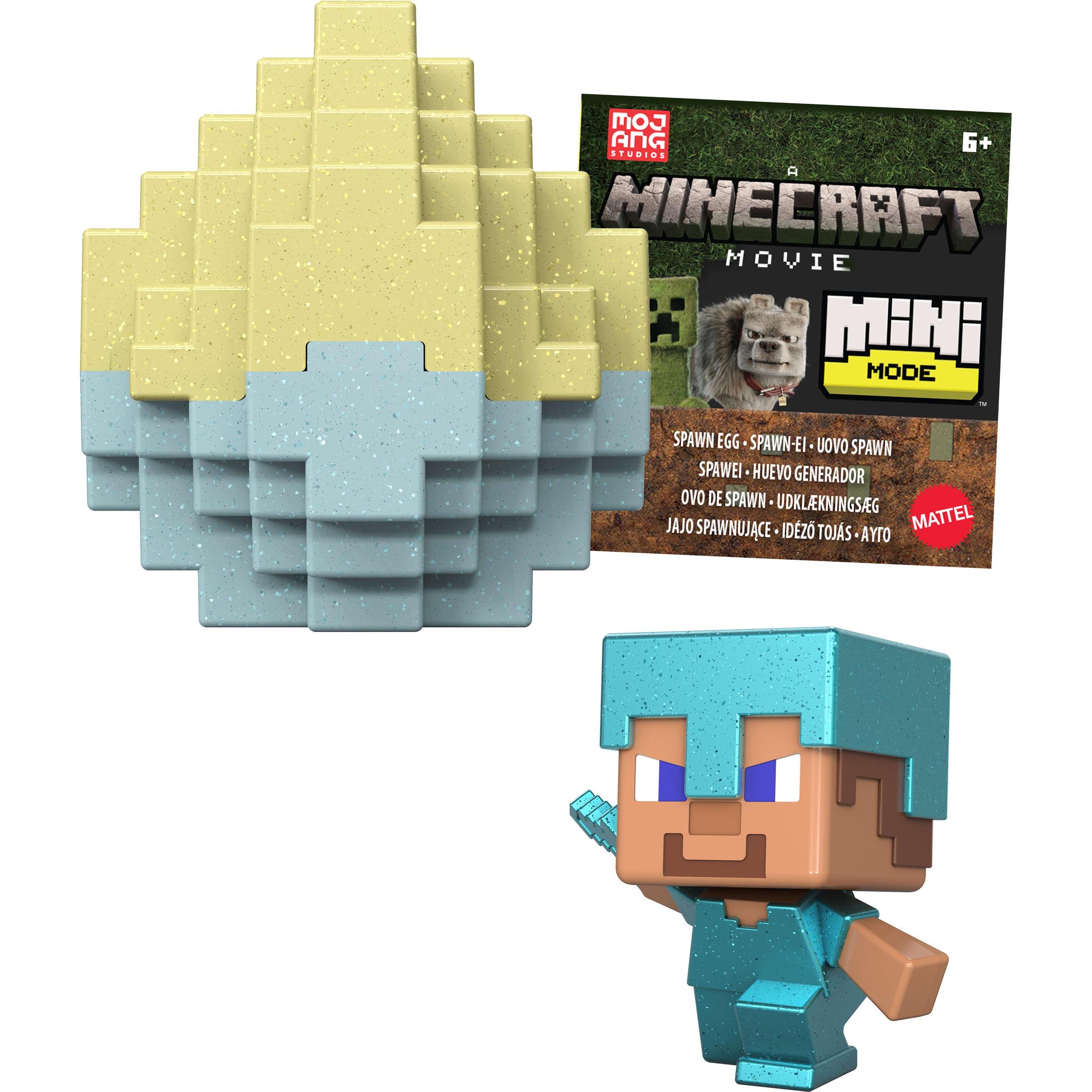Mattel Minecraft Movie Mini Mode Spawn Eggs Steve In Shining Armor
