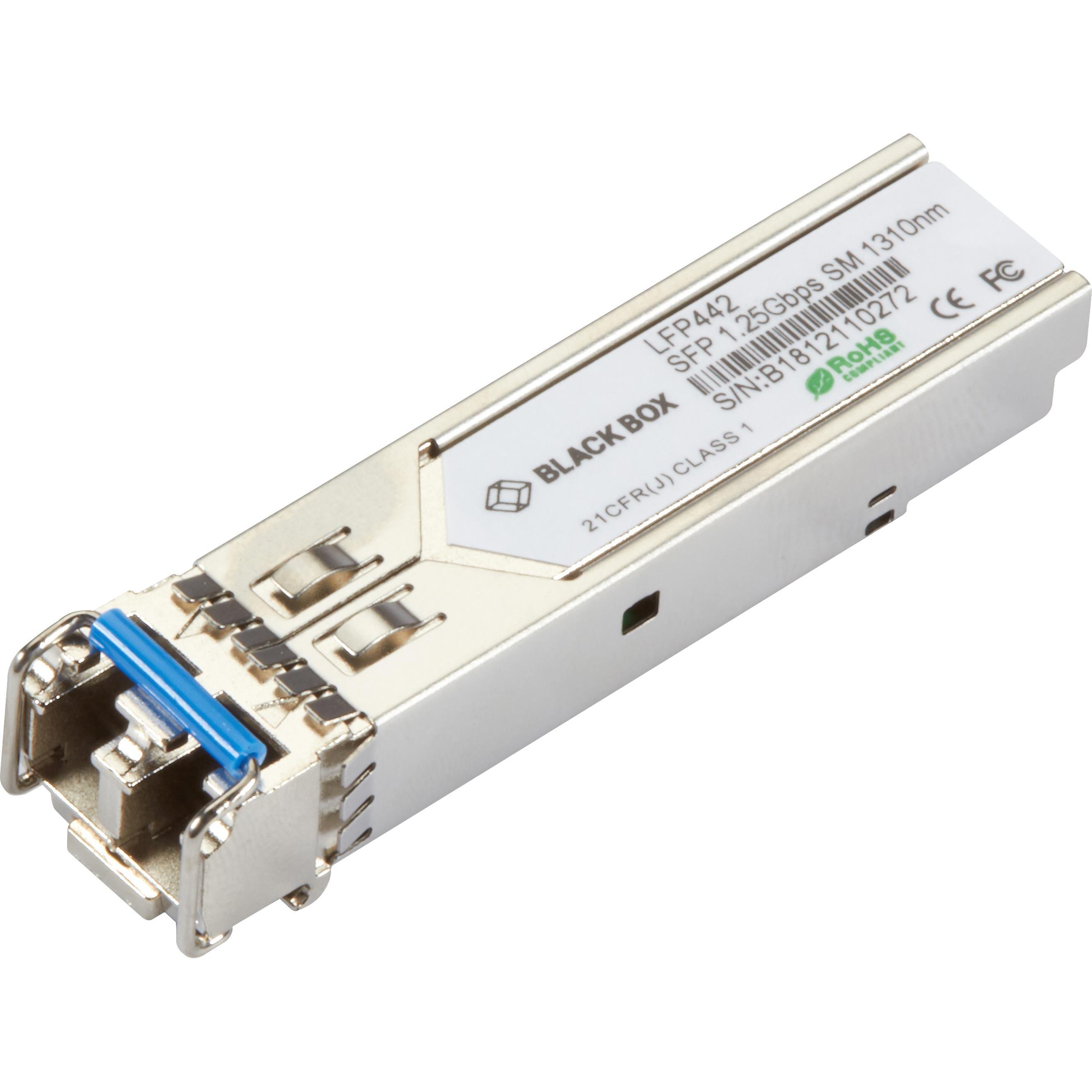 Black Box SFP/1250 GE SM 1310NM LC 20KM, Transceiver, Silber