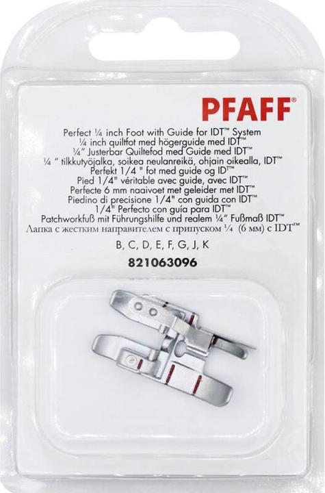 Immagine prodotto Pfaff Piedino per patchwork con guida e misura reale da 1/4 per il gruppo B C D E G J K L