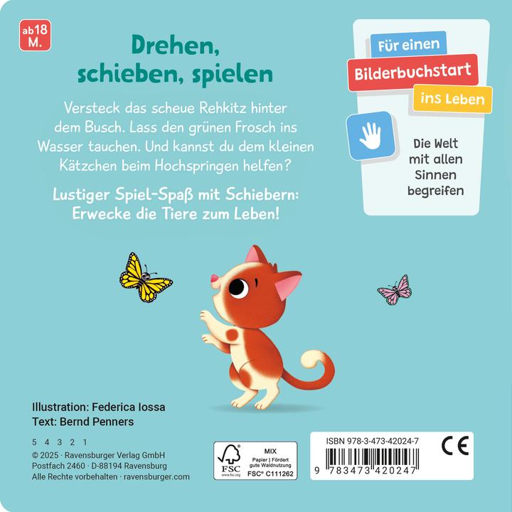 Energy Label Ravensburger My sliding activity book: favourite animals - playbook with exciting sliding elements (German)