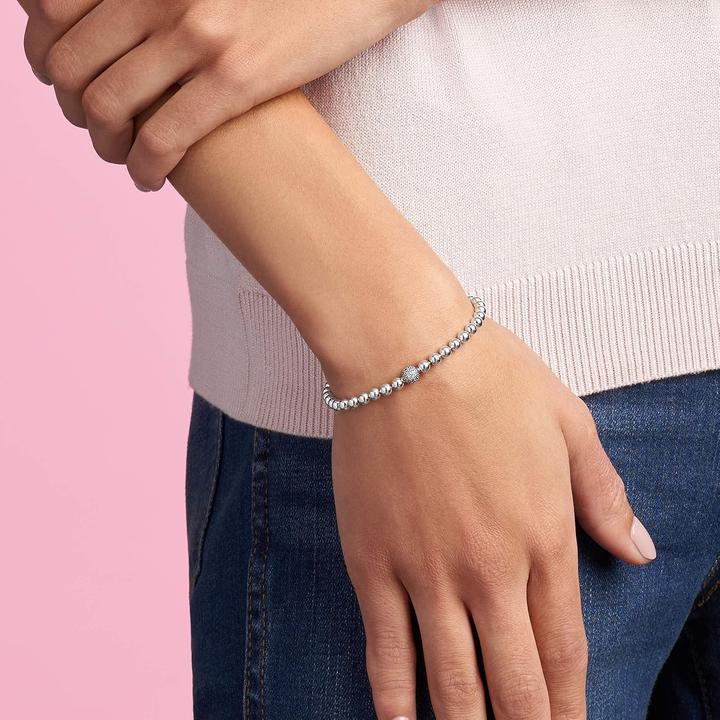 Immagine prodotto Pandora Bracciale perline e pavé (17 cm, Argento 925)