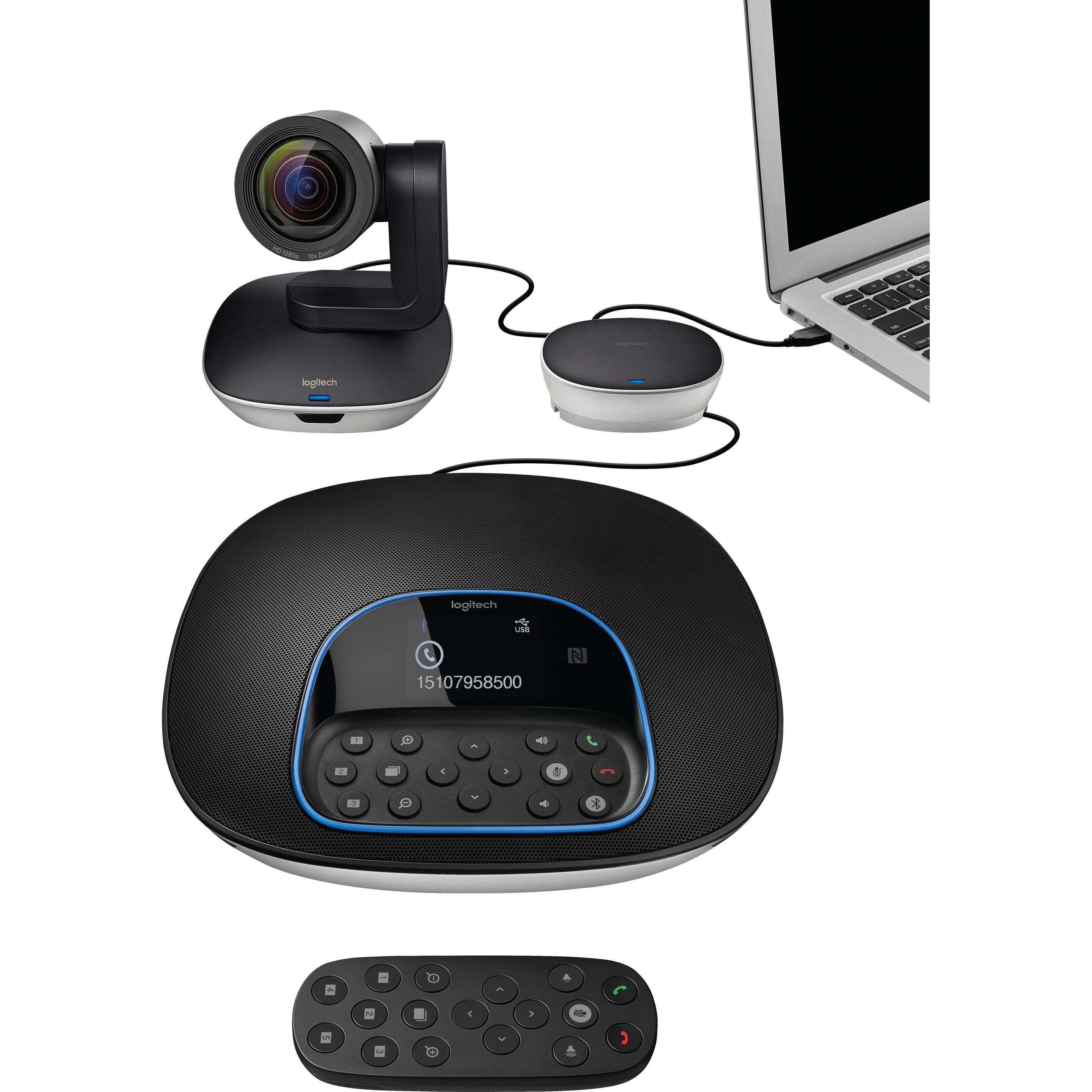 Logitech Group, Konferenzgerät, Schwarz, Silber