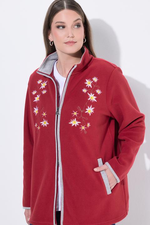 Actual product image Ulla Popken Edelweiss Embroidered Fleece Jacket (46, 48)