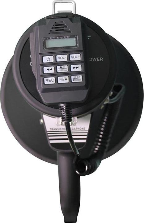 Actual product image Velleman Powerful megaphone with 50 W, built-in siren, recording function, volume control, Blueto (Megaphone)