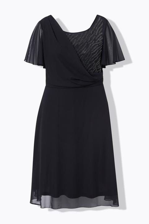 Produktbild Ulla Popken Midi-Abendkleid, Chiffon, Drapierung (50)