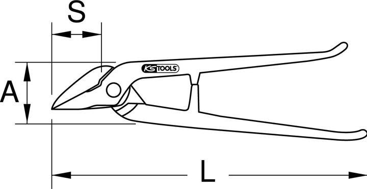Actual product image KS Tools BERYLLIUMplus Ideal pattern snips reinforced 280 mm (280 mm)