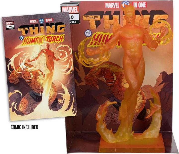 Actual product image McFarlane Marvel Collection PVC Statue 1/6 Human Torch (Marvel 2 in 1 #10) 29 cm