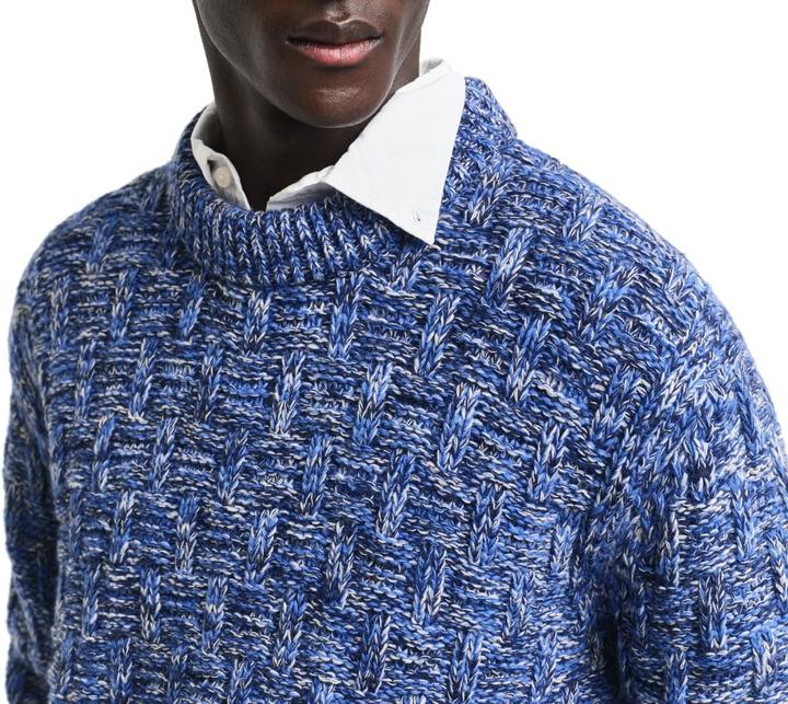 Produktbild GANT Textured Wool Blend C-Neck, sea blue, XL (XL)