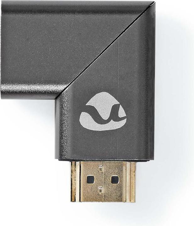 Actual product image Nedis HDMI™ adapter HDMI plug/HDMI™ plug HDMI socket/HDMI™ output Gold-plated Left angled (HDMI, 4.30 cm)