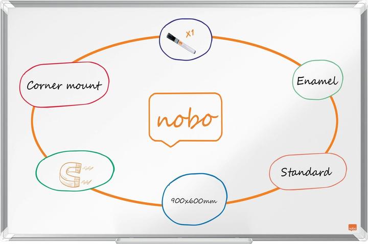 Produktbild Nobo Whiteboard Premium Plus 1915144 Aluminium, 60x90cm (90 x 60 cm)