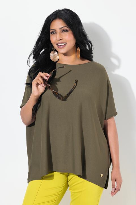 Produktbild Ulla Popken Pullover, oversized, U-Boot-Ausschnitt, Fledermausarm (46, 48)