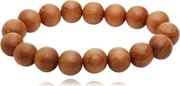 Immagine prodotto Leyda Bracciale in legno di noce (18 cm, Pietra colorata)