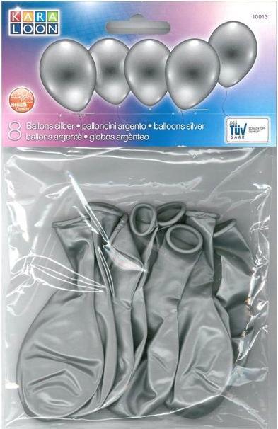 Produktbild Karaloon 8 Ballons silber (8x)