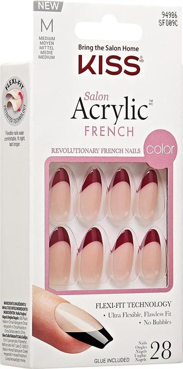 Image du produit KISS Nails - Salon Acrylic French Color - Catchy (Ongles artificiels, Pourpre)