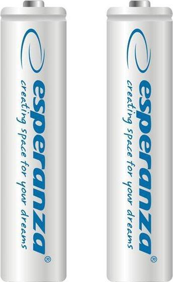 Produktbild Esperanza EZA101W WIEDERAUFLADBARE BATTERIEN Ni-MH AAA 1000MAH 2PCS. - WEISS (2 Stk., AAA, 1000 mAh)