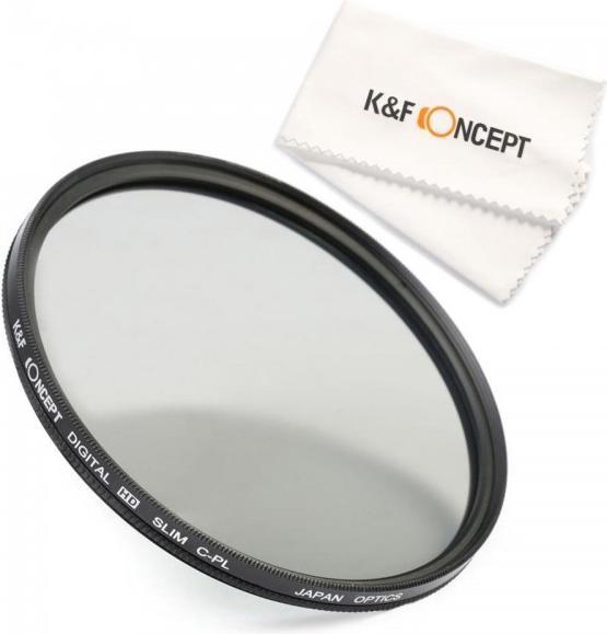 Image du produit K&F Concept Filtre Polarisant Slim CPL multi-couches 52 à 82mm (37 mm, Filtre polarisant)