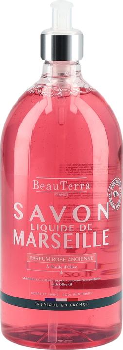 Image du produit BeauTerra savon liquide Marseille rose ancienne (Savon liquide, 1000 ml)