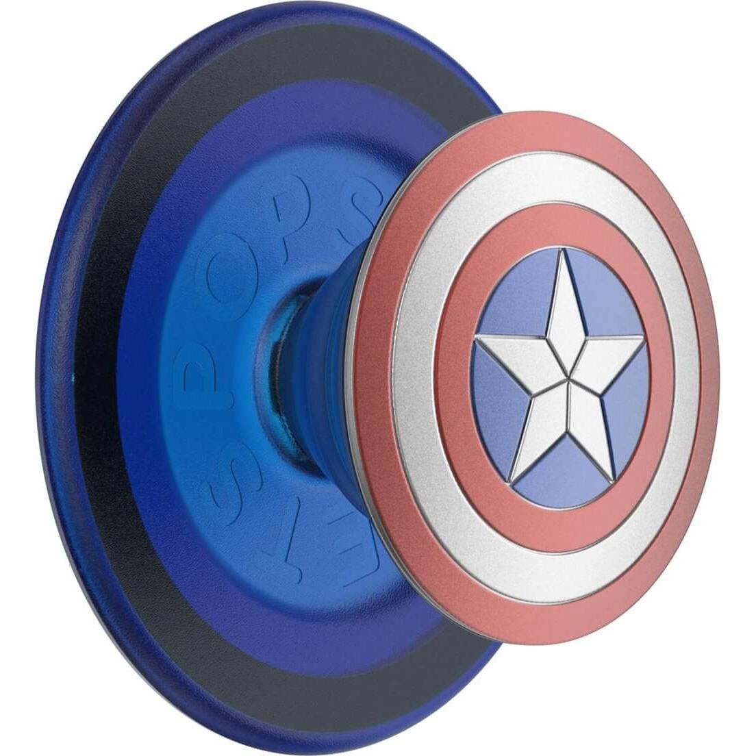 PopSockets PopGrip MagSafe Round Captain America, Smartphone Halterung, Weiss, Blau, Rot