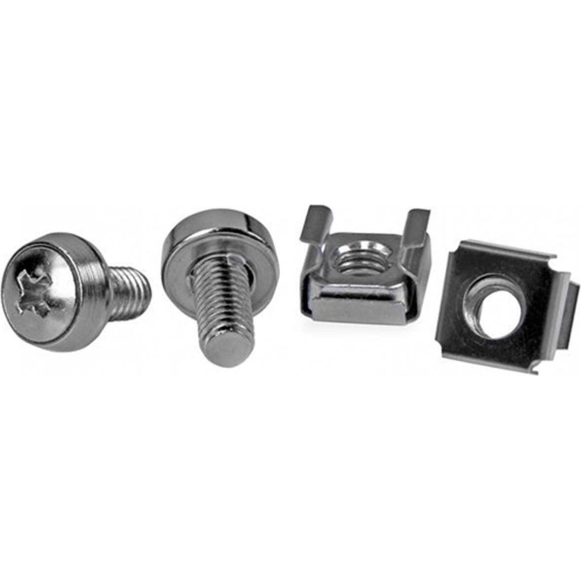 StarTech M6 CAGE NUTS und SCREWS, Serverschrank Zubehör, Silber
