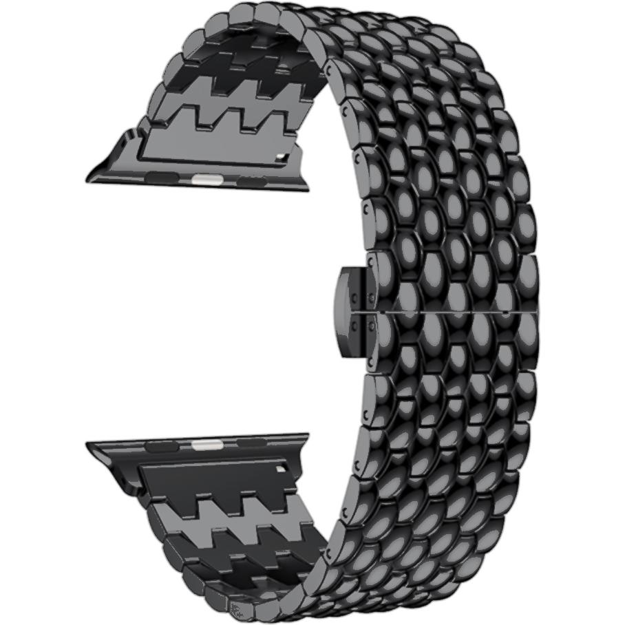 Thumbnail - Strap-it Armband (Stahl, Apple Watch), Uhrenarmband, Schwarz