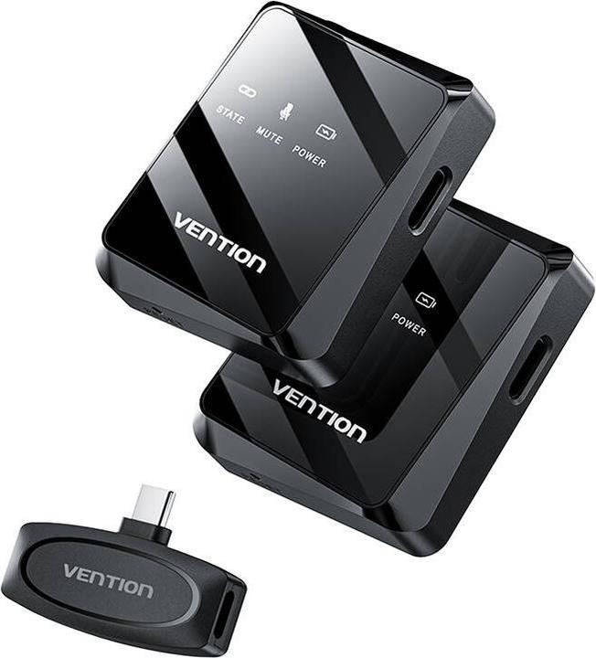 Image du produit Vention Micro sans fil x2 NCBB0 USB-C (noir)