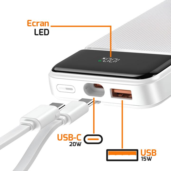 Image du produit Max Excell Powerbank 10000mAh 2xUSB-A/USB-C LED Display (10000 mAh, 22 W)