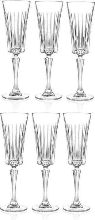 Rcr Timeless Champagne Glass Set of 6 (21 cl, 6 Glasses, Champagne glasses)