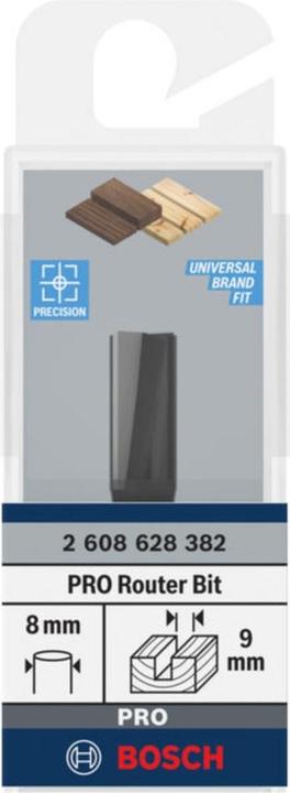 Produktbild Bosch Professional Zubehör Nutfräser, 8 mm, D1 9 mm, L 19,6 mm, G 51 mm. Für Handfräsen