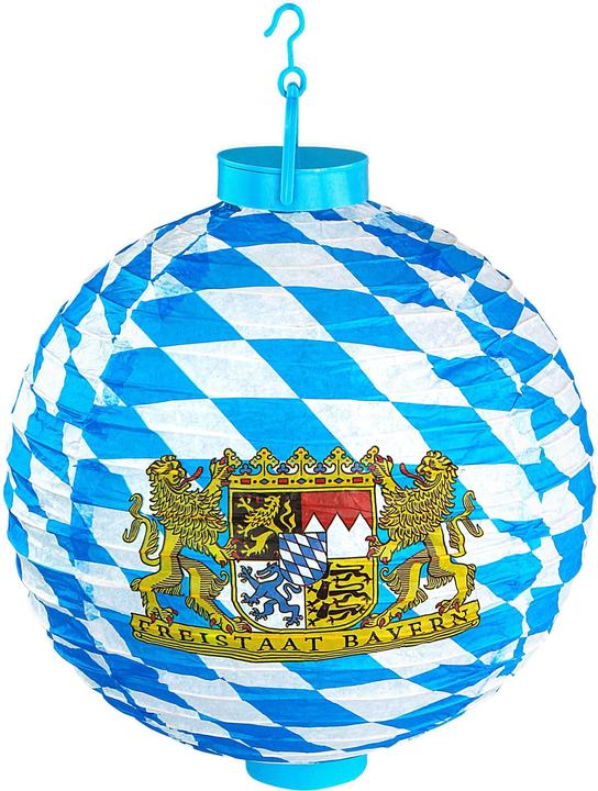 Widmann LED Lampion Bayern Mit 2 Weissen LED Lichtern 30 cm (1 Stück)