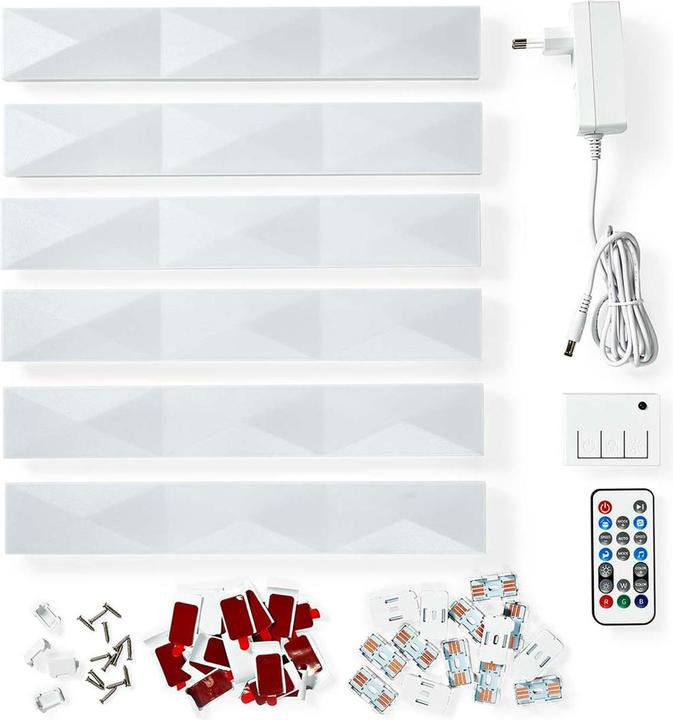 Image du produit Nedis SmartLife LED décoratives | Barre murale | Wi-Fi | RGBIC / Blanc chaud | Android™ / IOS (Blanc chaud, 14.40 cm, Intérieur)