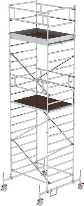 Produktbild Munk Rollgerüst 1,35 x 1,80 m mit Fahrbalken & Doppel-Plattform Plattformhöhe 5,45 m (Gerüst, 180 cm)
