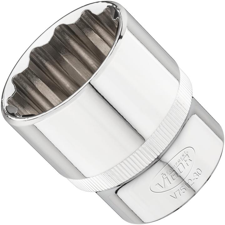 Immagine prodotto Vigor Presa a 12 punti ∙ V7512-30 ∙ Quadrata, cava 12,5 mm (1/2 pollice) ∙ Profilo esterno a 12 punti ∙ (30 mm)