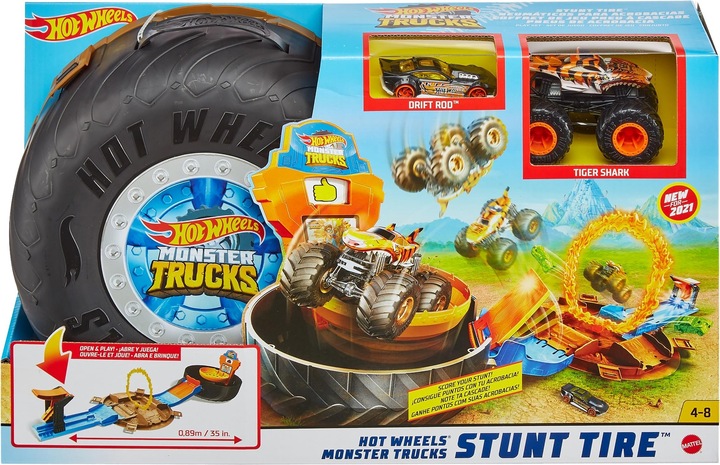 Actual product image Hot Wheels Monster Trucks Stunt Tire Play Set