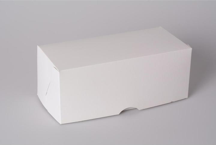 Actual product image Wooden log box white, L 25cm x W 11.5 x H 10 cm