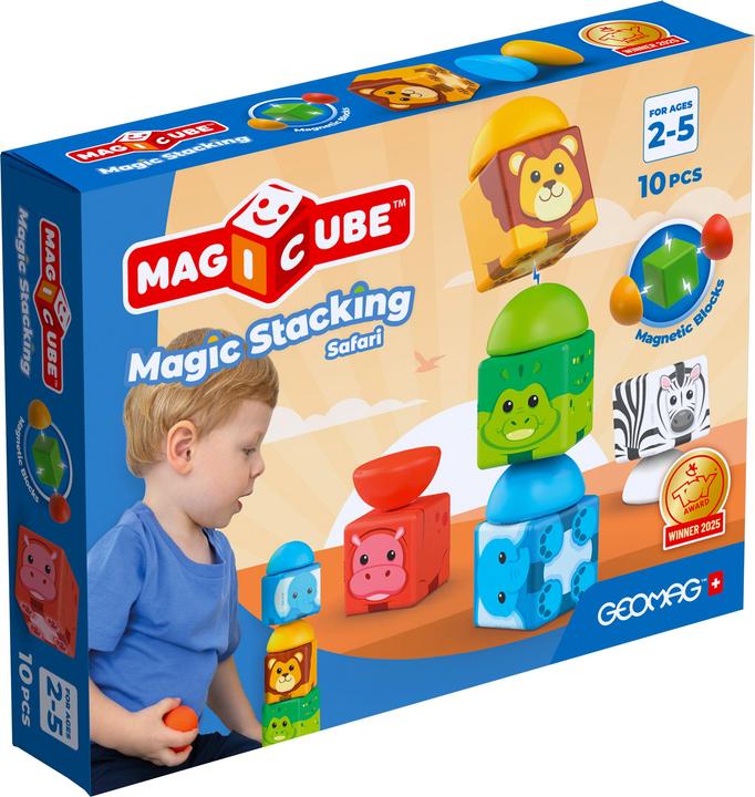Actual product image Geomag Magicube Blocks Stacking Safari