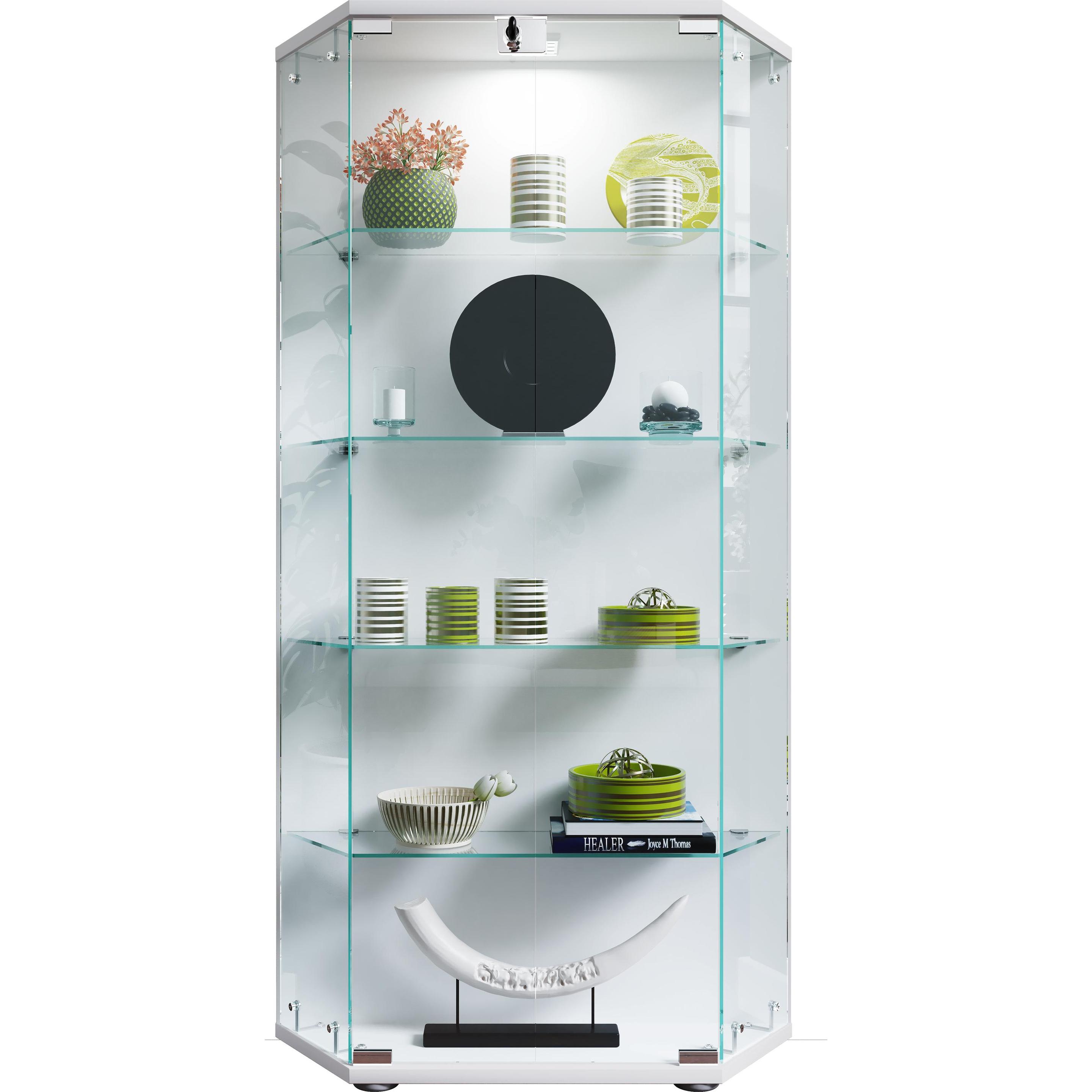 Thumbnail - VCM, Vitrine + Buffetschrank, Holz Glas Stand Vitrine Regal Cenila L (83 x 17 x 114 cm)